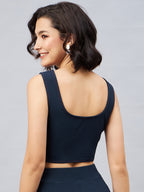 Navy Corset Style Top