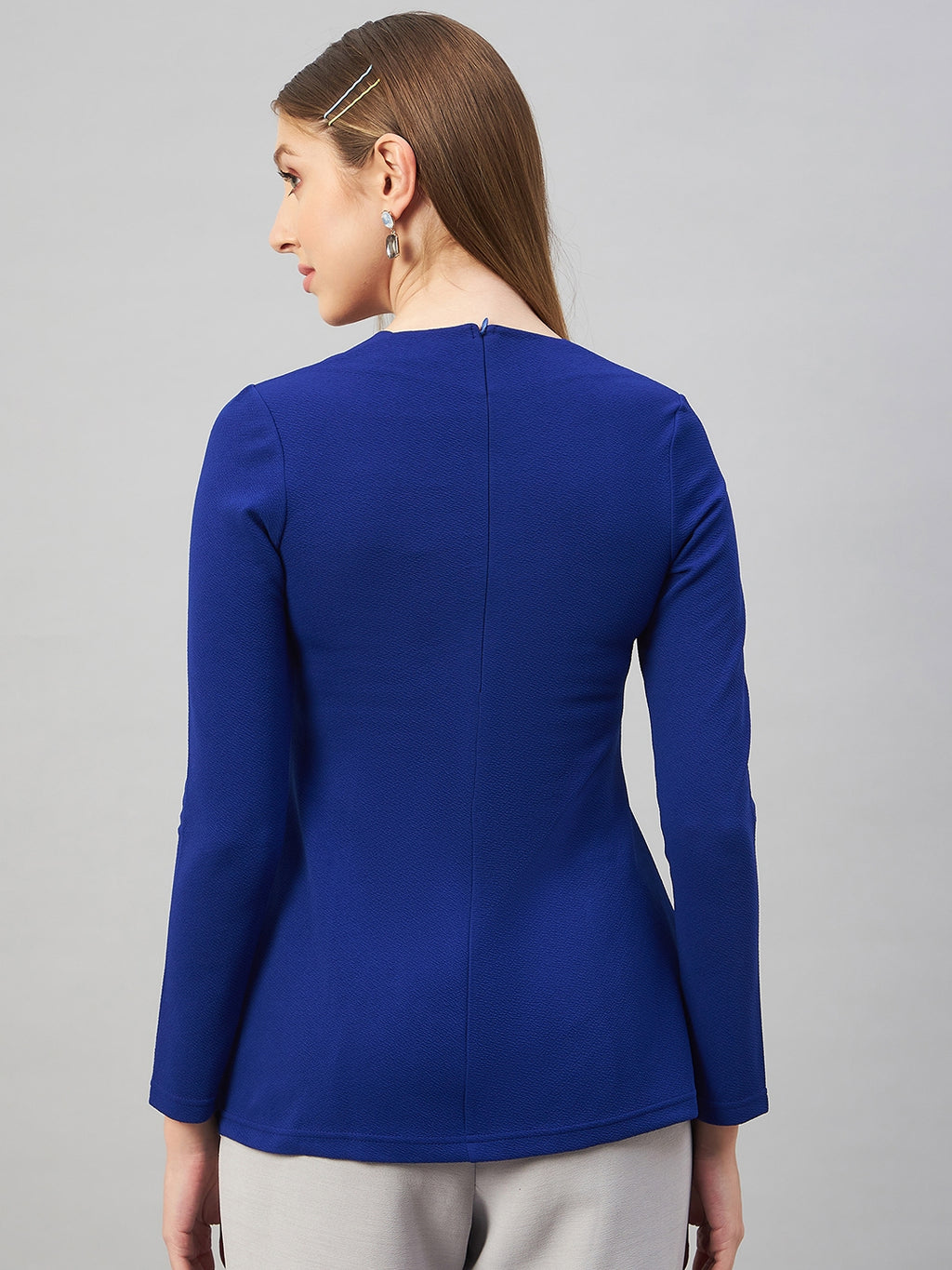 Royal Blue Peplum Top