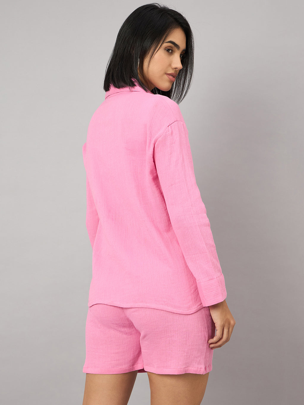 Pink Pure Cotton Shorts Set