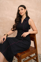 Black Denim Light Wash Maxi Dress