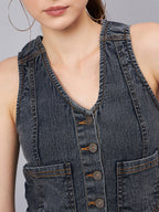 Black Vest Style Top