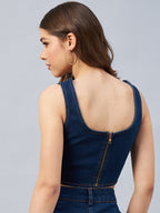 Dark Blue Denim Top