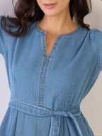 Denim Belted Dress