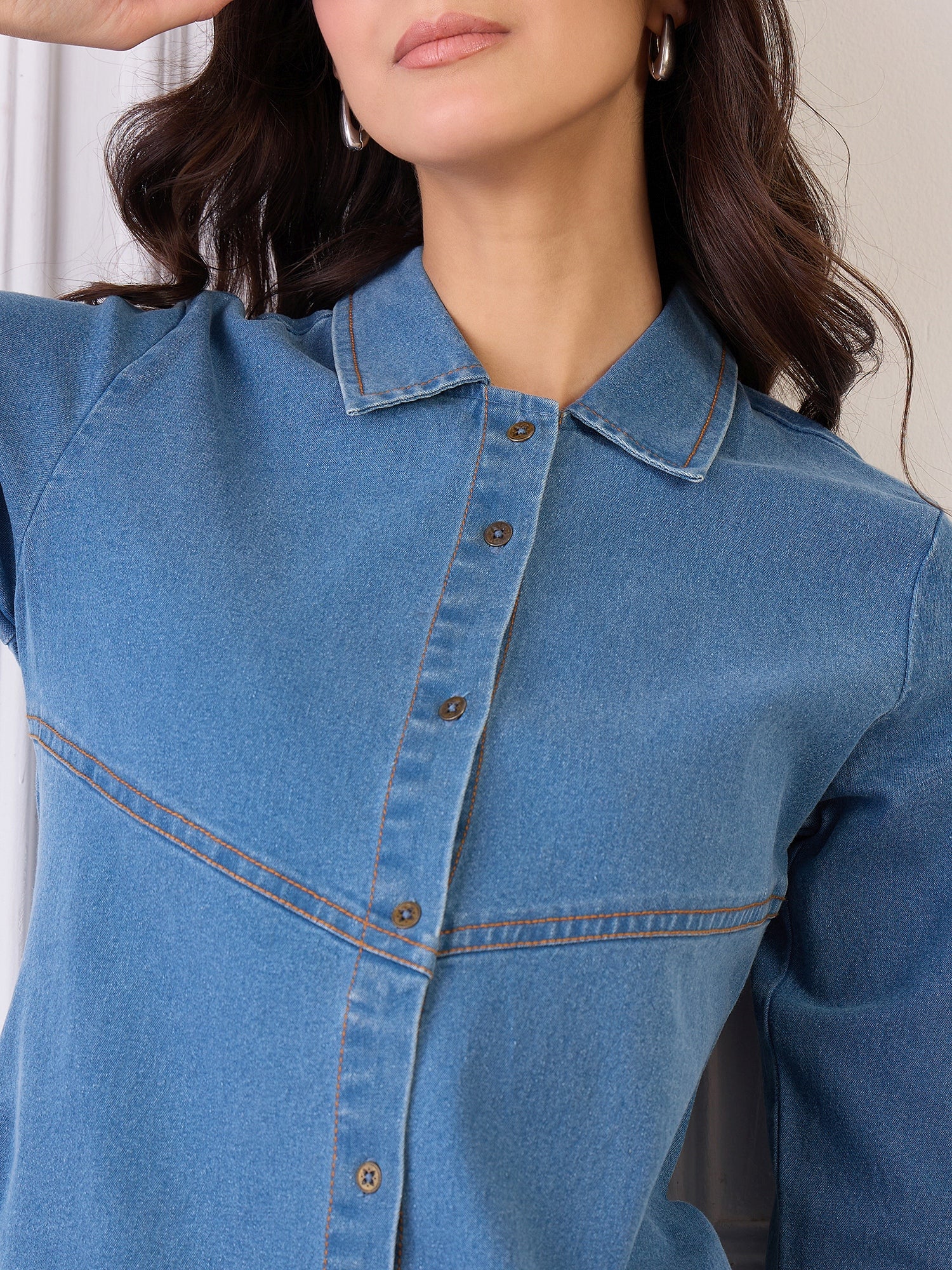 Denim Button Down Shirt Dress
