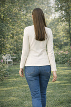 White Peplum Top