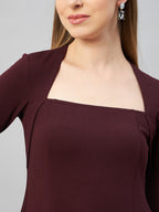 Wine Peplum Top