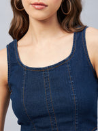 Dark Blue Denim Top