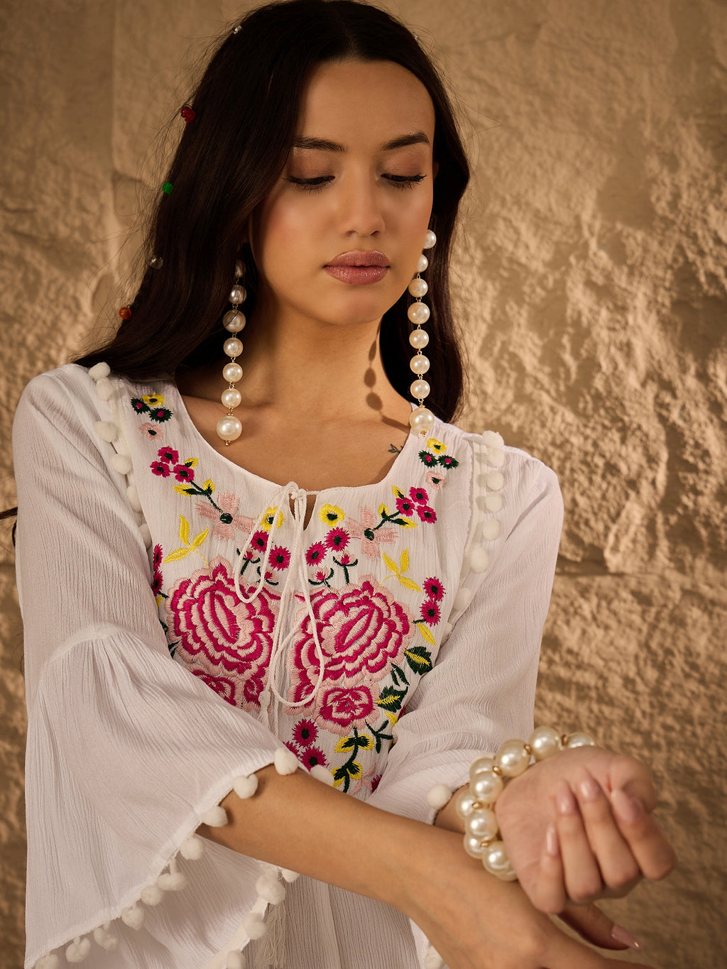 Embroidered  Pure Cotton Dress