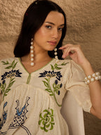 ALL OVER EMB PURE COTTON DRESS