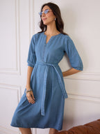 Denim Belted Dress