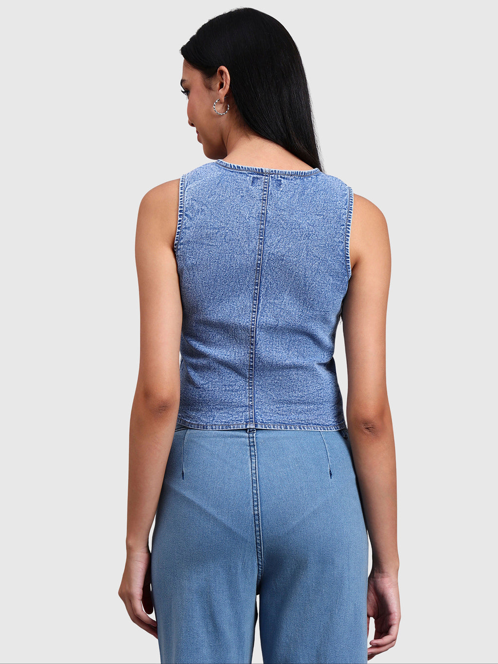 Denim Vest Top