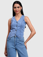 Denim Vest Top