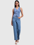 Denim Vest Top